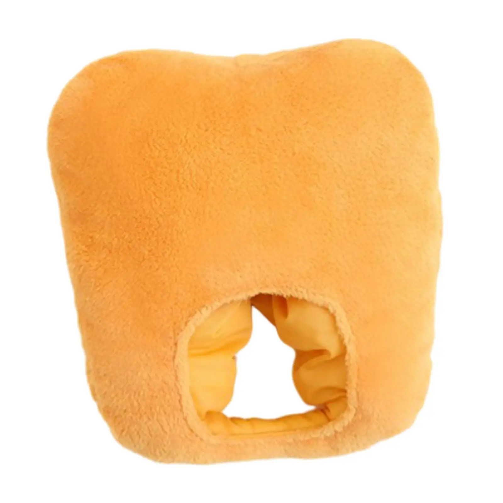 Chapéu de pelúcia de frango frito laranja fofo boné de fantasia engraçado para meninos meninas festa e adereço fotográfico