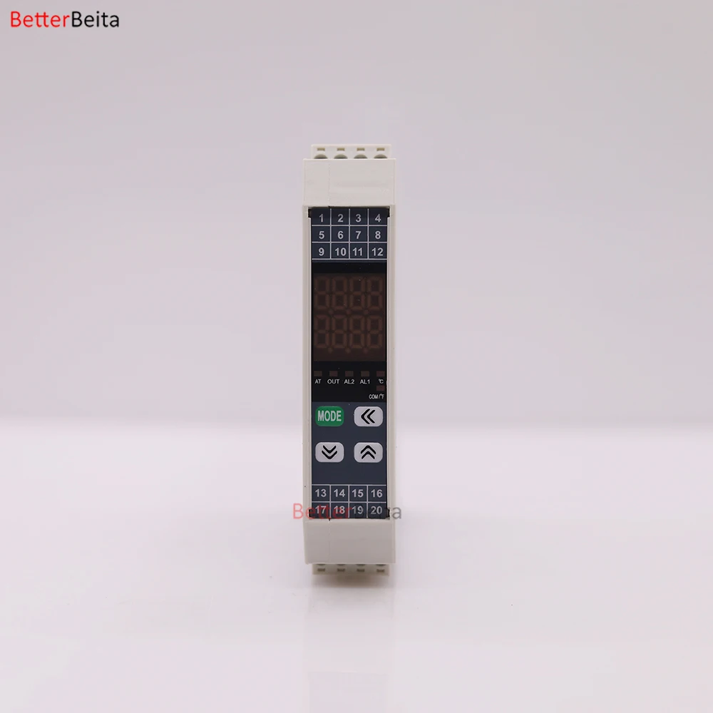 Модуль контроля температуры PID на DIN-рейке с односторонней сигнализацией SSR, связь RS485, цифровой термостат, контроллер терморегулятора
