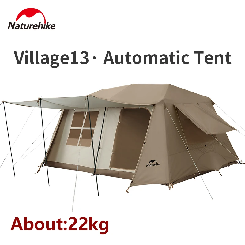 

Naturehike Village 13 Automatic Tent Ridge One-touch Tent Glamping Cabin Outdoor Camping Rainproof Travel For 4 People Family