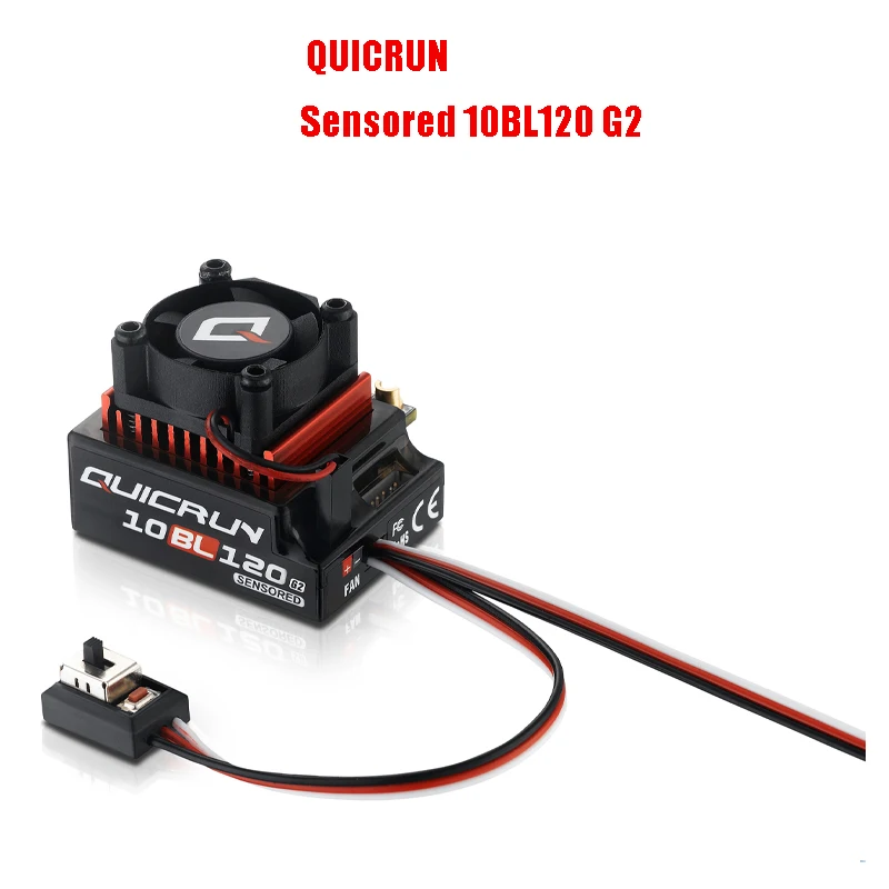 

Оригинальный бесщеточный регулятор Hobbywing QUICRUN Sensored 10BL120 G2 120A 2-3S Lipo для радиоуправляемого автомобиля 1/10 1/8