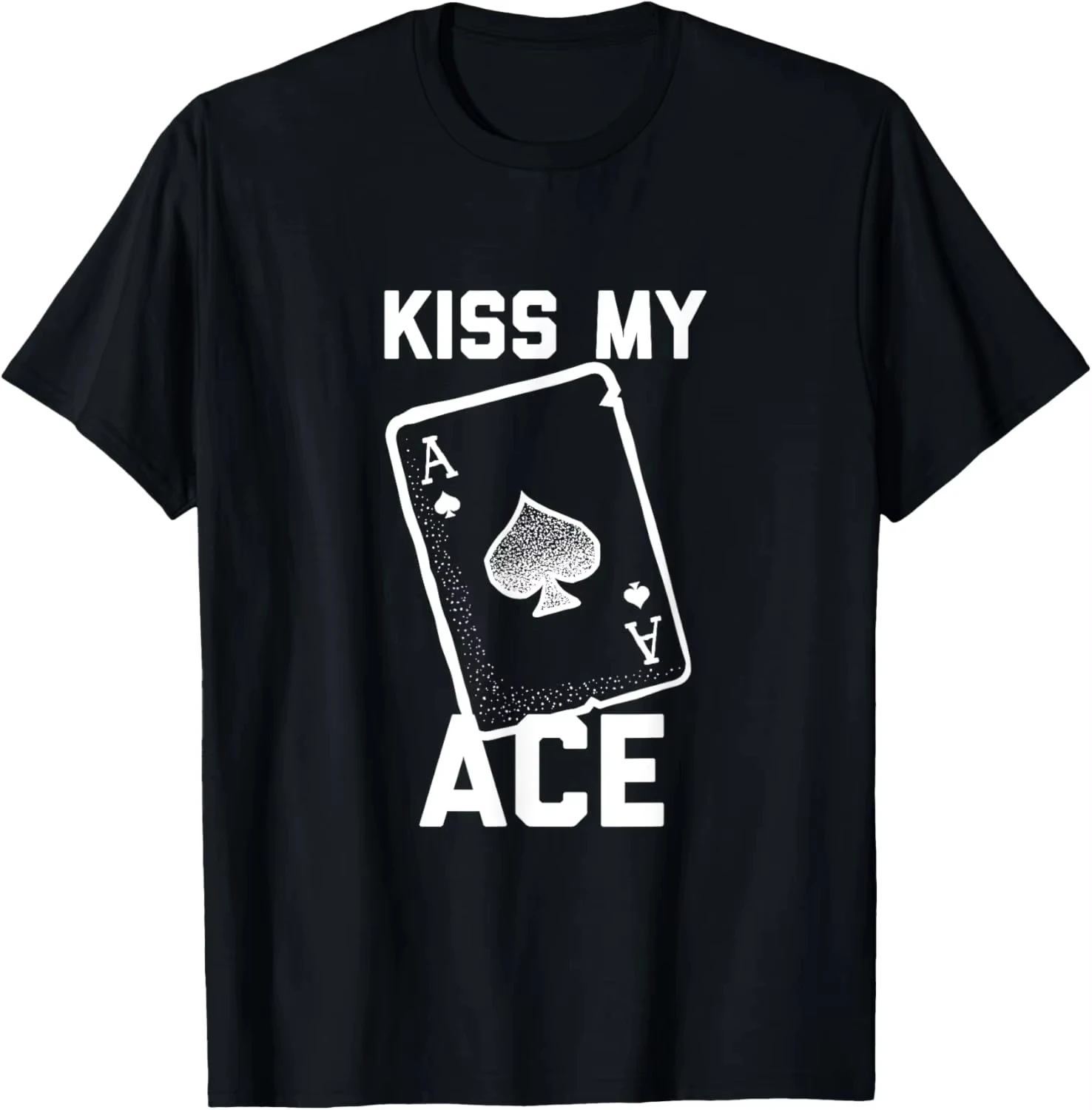 HOT SALE Funny Playing Cards Kiss My Trump Card Spades T-shirt Vintage T-shirt Harajuku Vintage T-shirt Camisas Street Wear