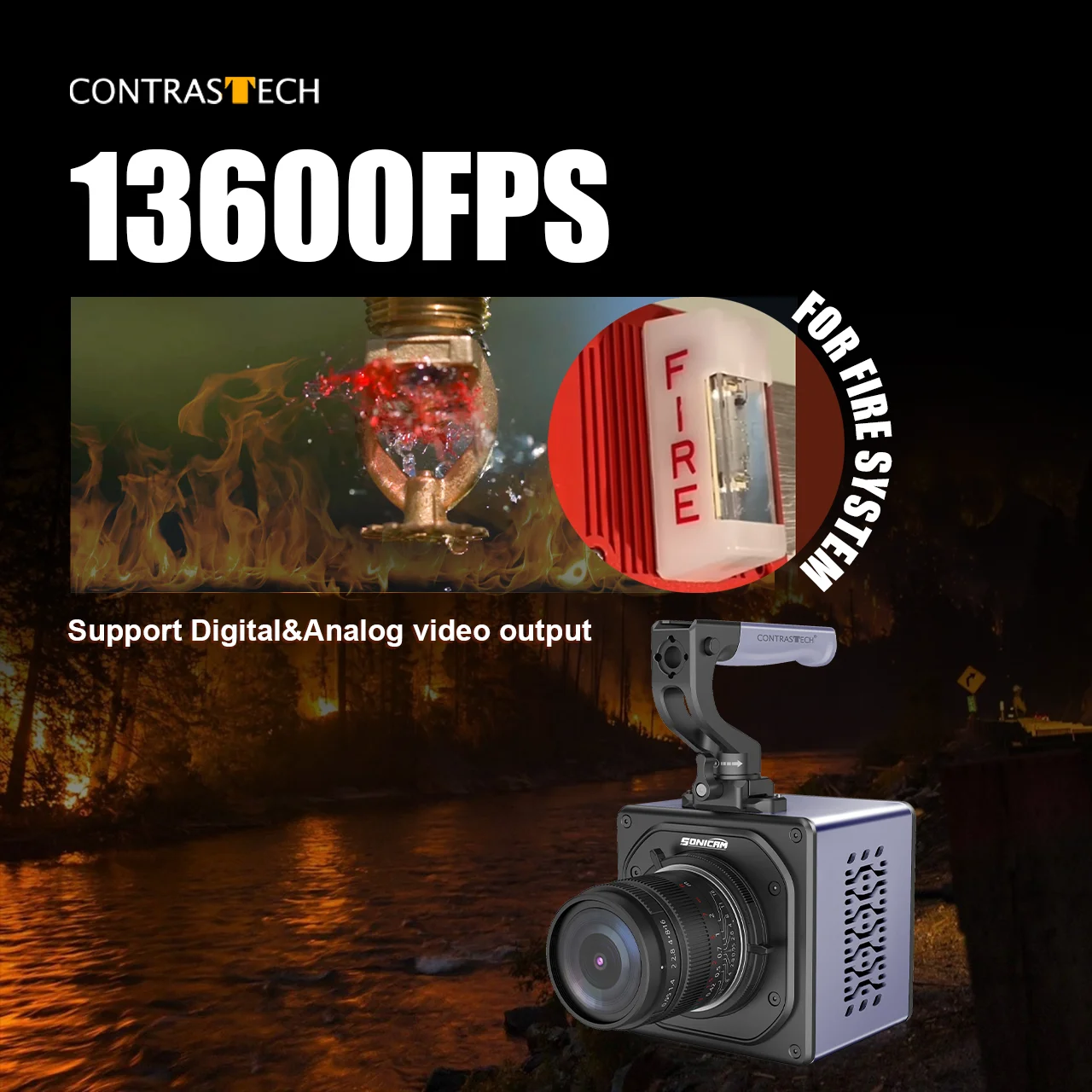 SONICAM 1280x1024 Slow-Mo 367000fps TMX High Speed Camera for Blasting Research Contrastech
