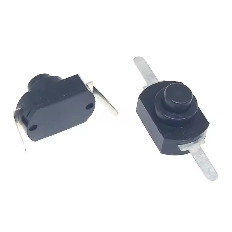 1208YD flashlight control button switch Bend foot/flat foot two feet open and close button self-locking 12x8mm