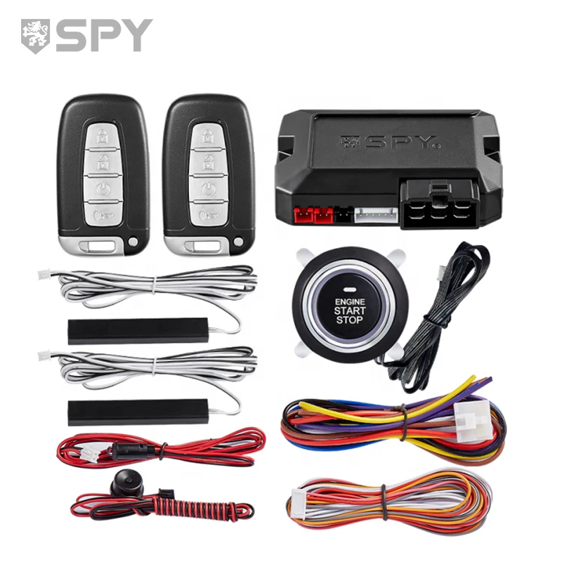 

SPY One Way Car Security Remote Starter Pke Engine Start Stop System Car Anti Theift Alarm Car Key Fob
