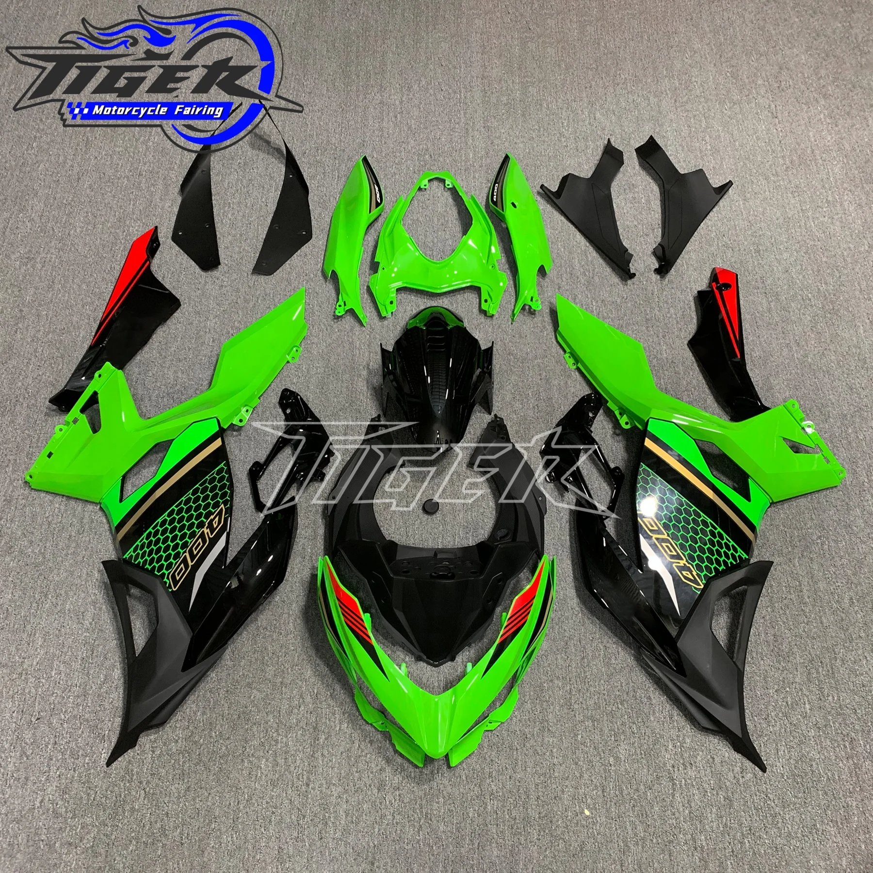 

Motorcycle for Kawasaki NINJA 400 EX400 2018 - 2023 Full Fairing Kits ABS Injection Plastics Black For NINJA400 Bodywork Cowling
