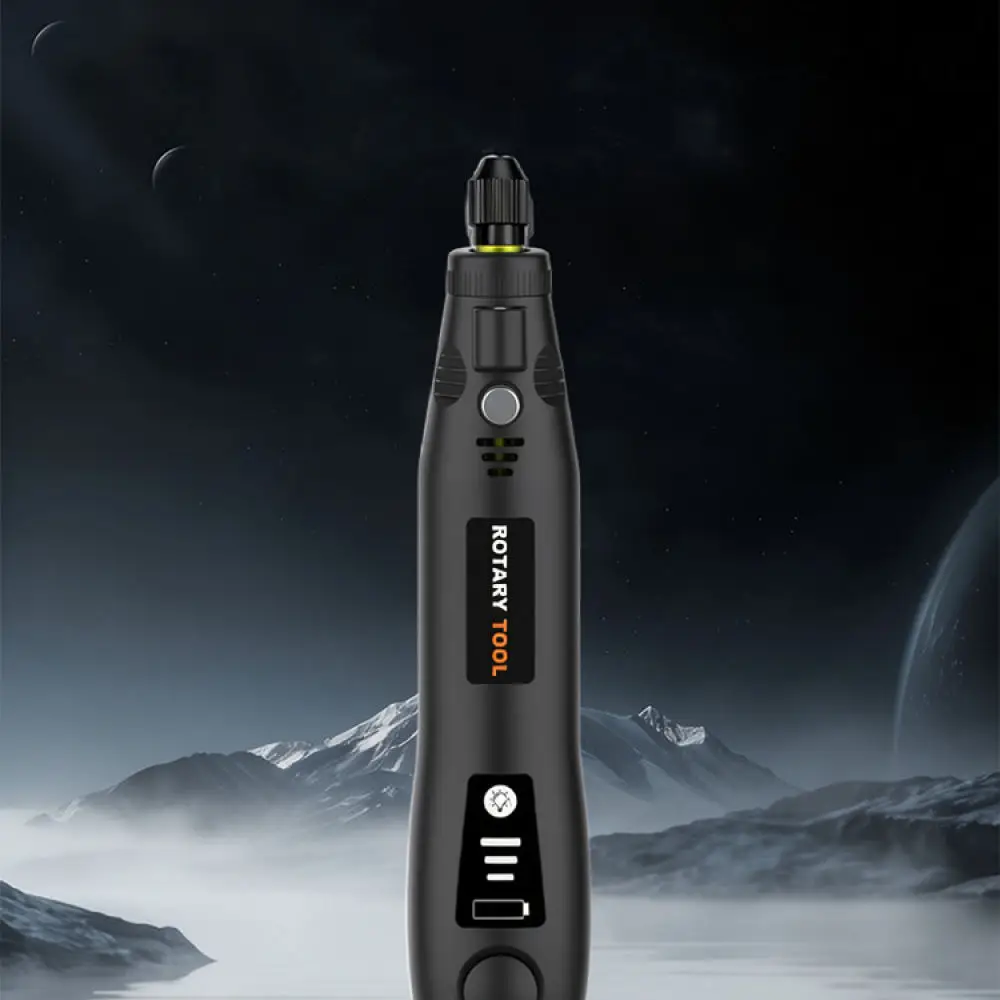 Portable Mini Rotary Tool Cordless USB Rechargeable Grinder With LED Light Adjustable Speed For DIY Hobby Making