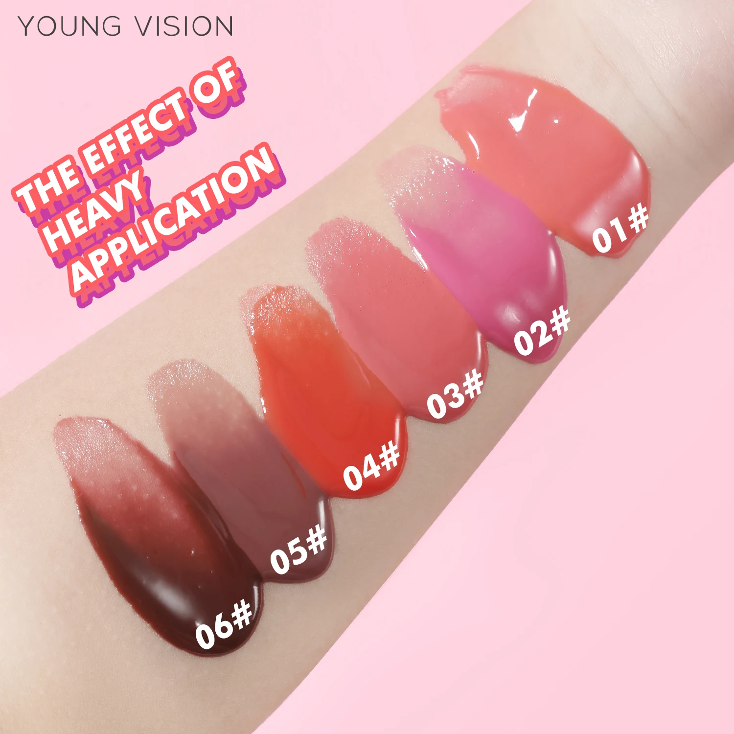 YOUNG VISION Set di lucidalabbra graffiti con olio per labbra idratante nutriente rotante a tre colori