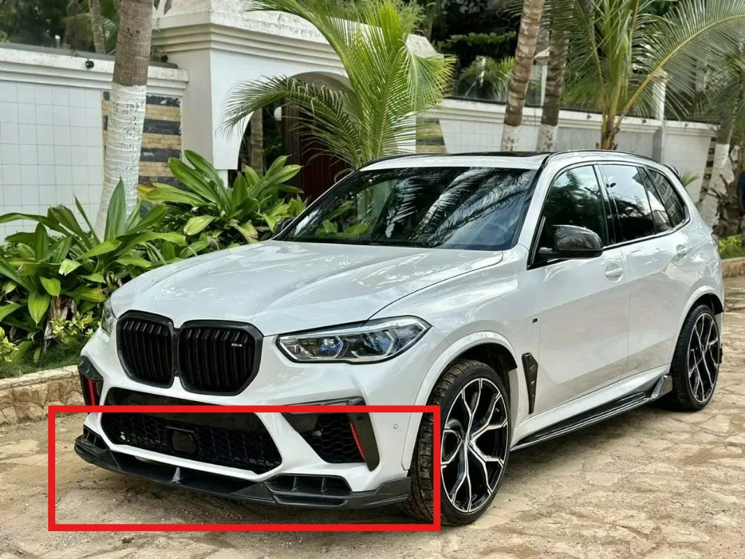 

New Design FORBMW F95 X5M LD Style Front Bumper Lip Splitter Spoiler Carbon Fiber 2020-2022