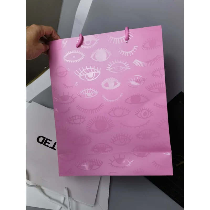 Customized product、Custom Logo Printed Grocery Packaging Craft Brown Kraft Paper Shopping Bag with Handle