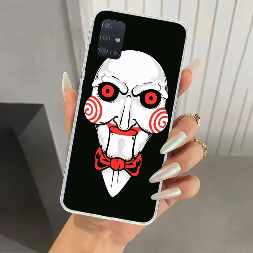 The Jigsaw Killer Horror Phone Case for Samsung Galaxy A51 A50 A71 A70 A41 A40 A31 A30S A21S A20S A10S A20E A11 A01 A6 A7 A8 A9