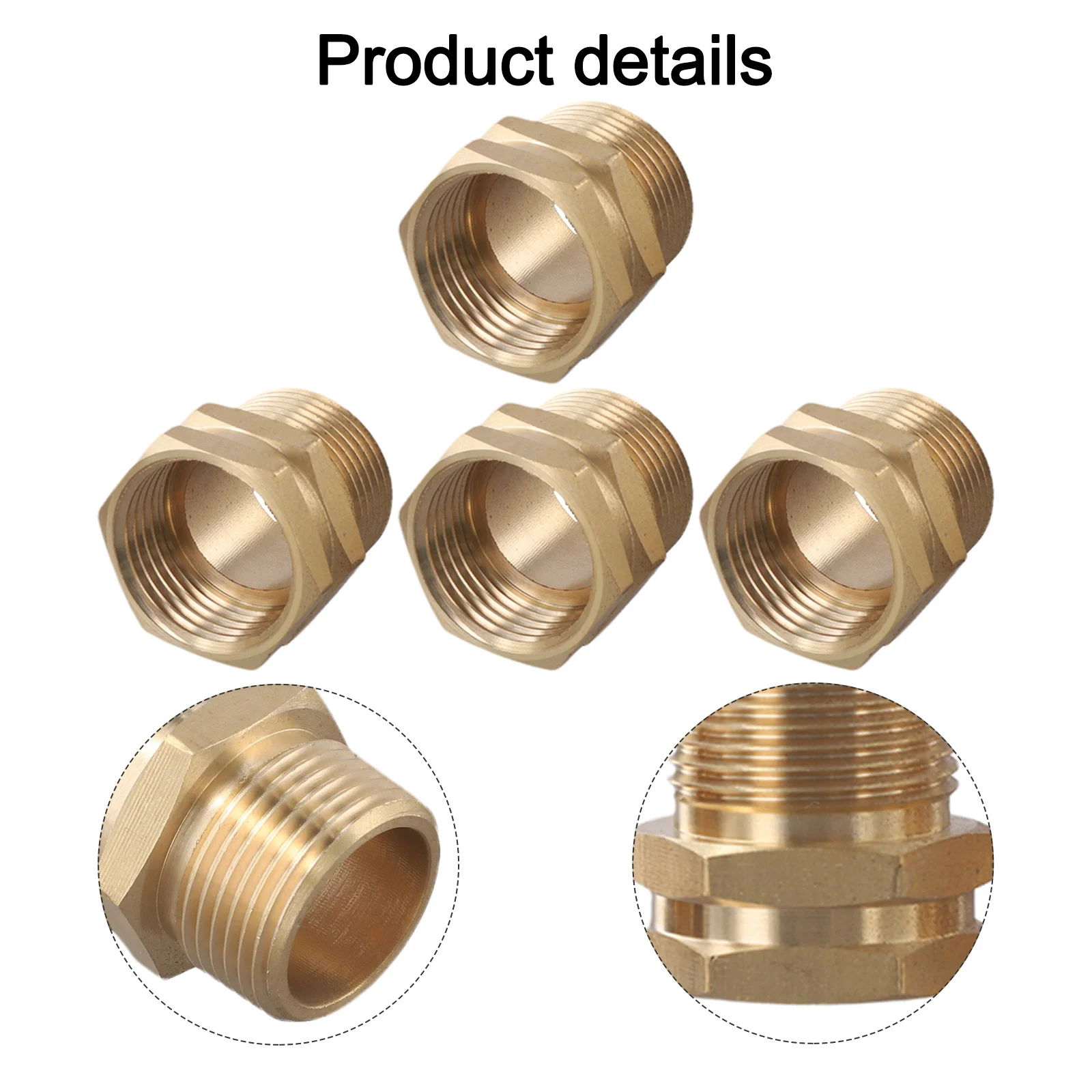 

3, 4, переходник для садового шланга из латуни GHT на NPT, сменные соединители высокой совместимости, твердая латунная конструкция