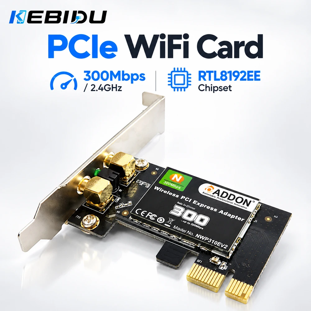 placa-de-rede-sem-fio-kebidu-rtl8192ee-pcie-wifi-300-mbps-24-ghz-receptor-wifi-para-pc-de-mesa-compativel-com-windows-xp-7-8-10-e-11