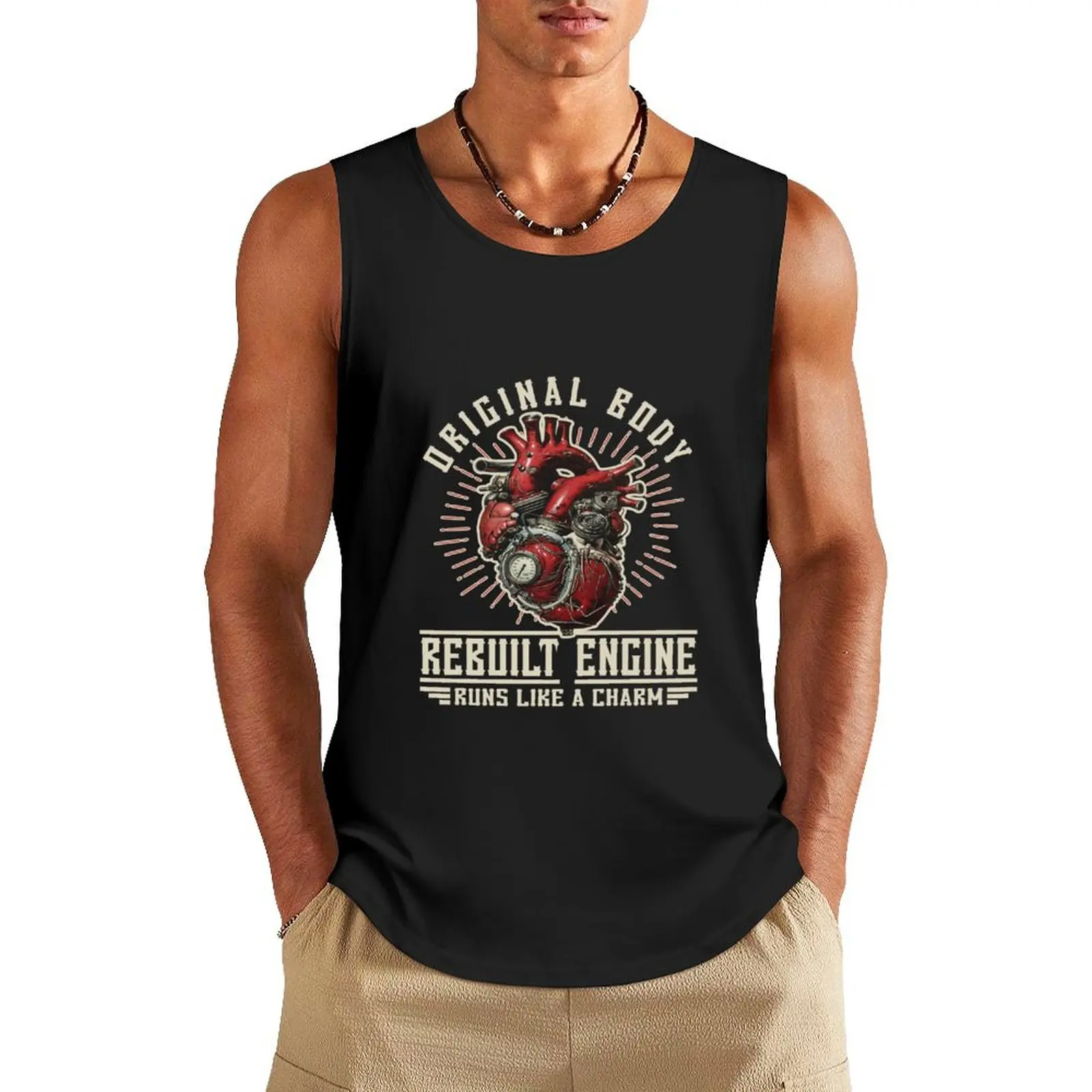 

Vintage Open Heart Surgery Transplant Recovery Mens Womens T-Shirt ltsp Tank Top singlet for men gym men