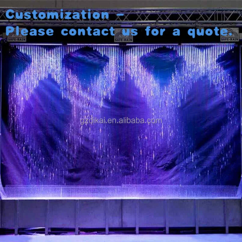 

custom.Artificial Waterfall Decorate Hotel Feature Indoor or Outdoor Digital Curtain Rain Curtain Fountain