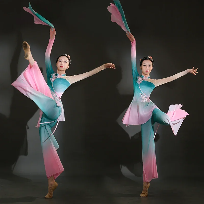 

High Quality Chinese Traditional Yangko Dance Costume Classic Folk Dance Stage Costume Woman Fun Dancewear Fancy Dance Clothing