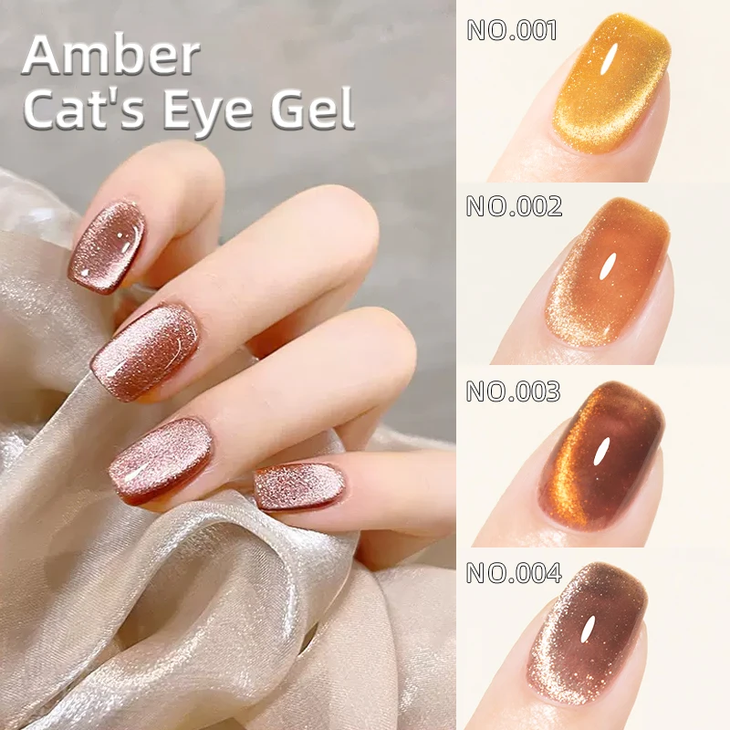 

RSNAIL 10ml Glitter Cat Eye Gel Nail Polish Amber Broken Diamond Magnetic Gel Polish Semi-permanent Soak Off UV LED Nail Varnish