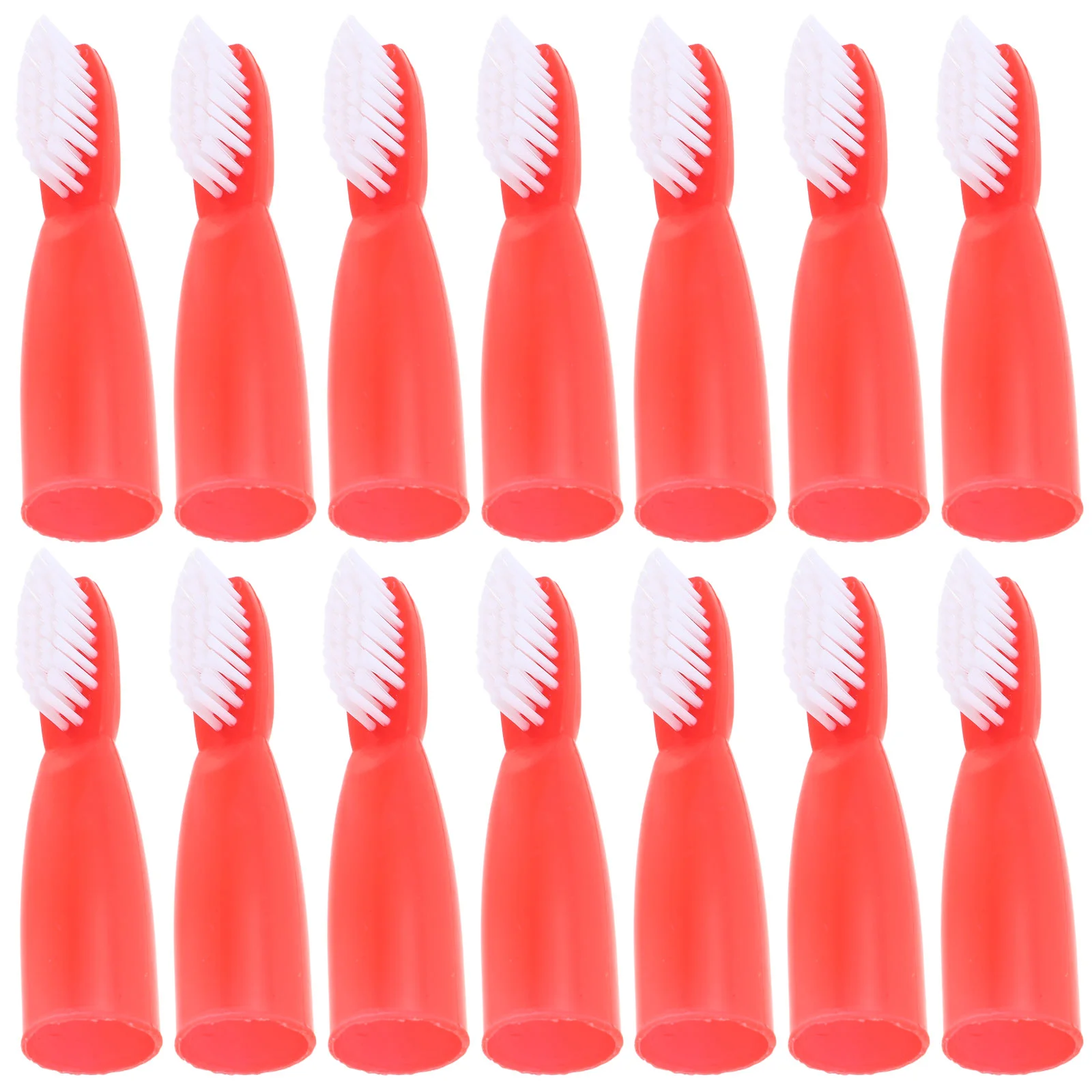 20 Pcs Tooth Brush Prison Finger Cots Oral Cleaning Toothbrush Mini Toothbrushes Red