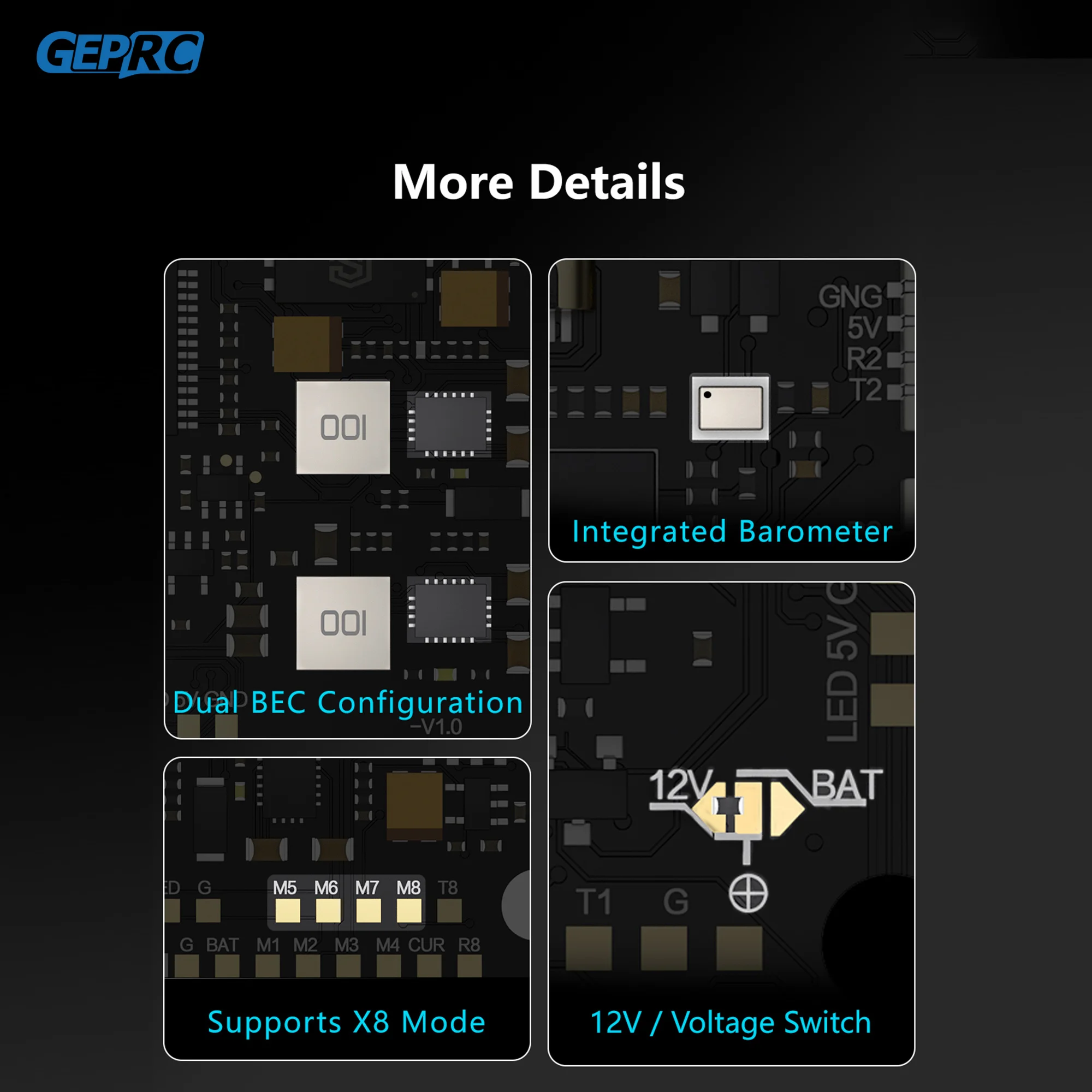 GEPRC TAKER H743 BT 32Bit 50A Stack GEP-BL32 50A 96K 4IN1 ESC Dual Gyro Daten Analyse Rekord Flug Barometer Racing FPV Drone