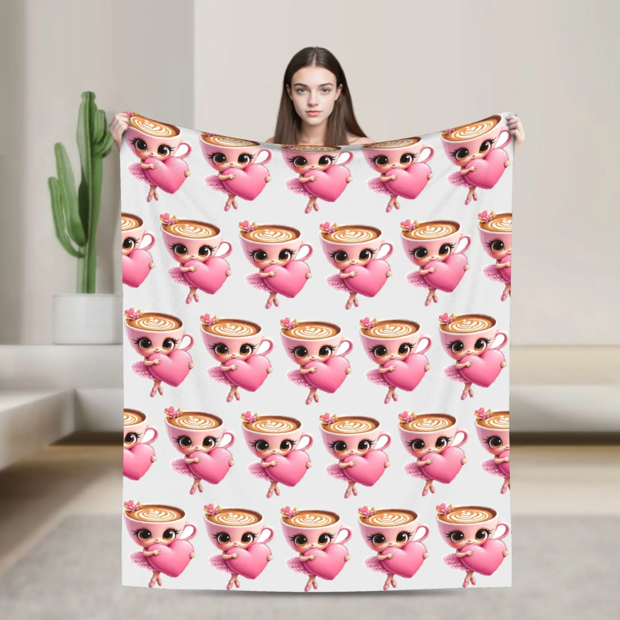 Super Soft BlanketChildren Decorative Cute Ballerina Cappuccina Throw Blanket  Flannel Bedspread For Couch Chair Sofa Bed Cover