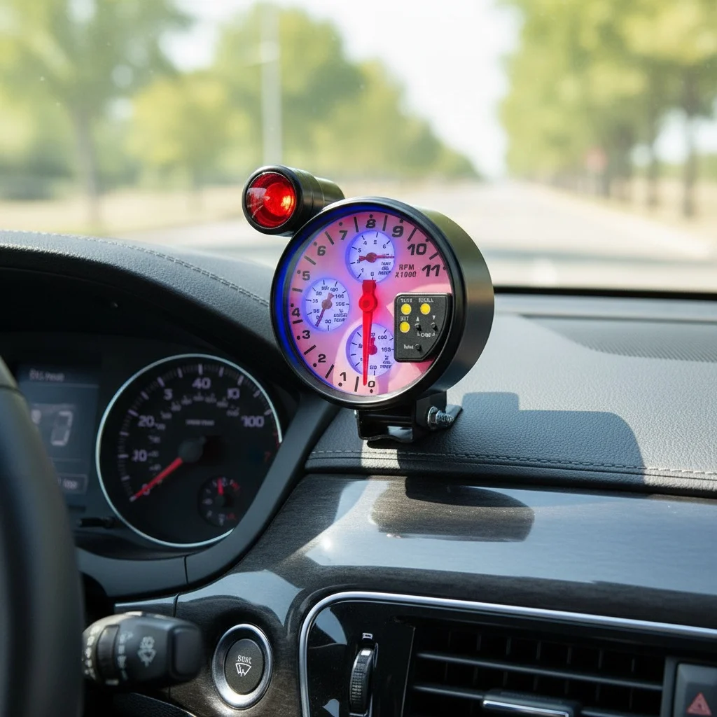 

4 в 1 5 дюймов НОВЫЙ автоматический тахометр 11000 Revs давление масла температура воды датчик температуры масла со световым переключением