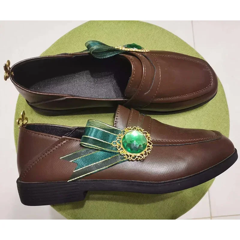 2025 이이 겐신 임팩트 벤티 코스프레 신발 로리타 PU 가죽 부츠 바바토스 할로윈 파티 소품