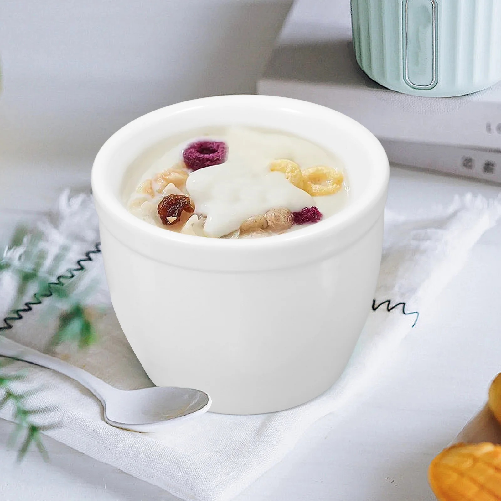 

4Pcs Dessert Cup Ceramic Pudding Bowls Bowls for Ice Cream Serving Party Appetizers Dessert Cup Ice Cream Holder
