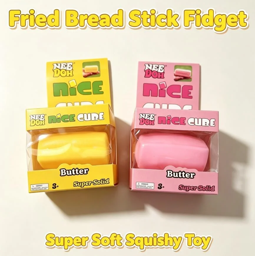 Cute Kawaii butter cheese stick gummy toy, stretchable and squeezable Fidget toy, stress resistant, teenage holiday gift