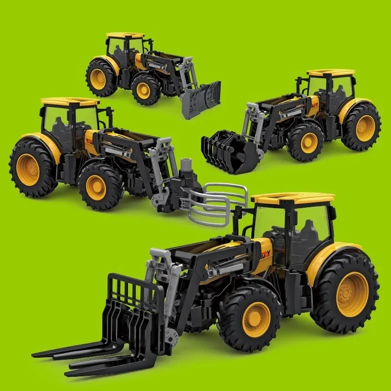 Scene Simulation Farmer Truck Toys for Boys 1/24 Inertia Farmer\'s Combined Soil Preparation Vehicle For Kids Toy Children\'s Days