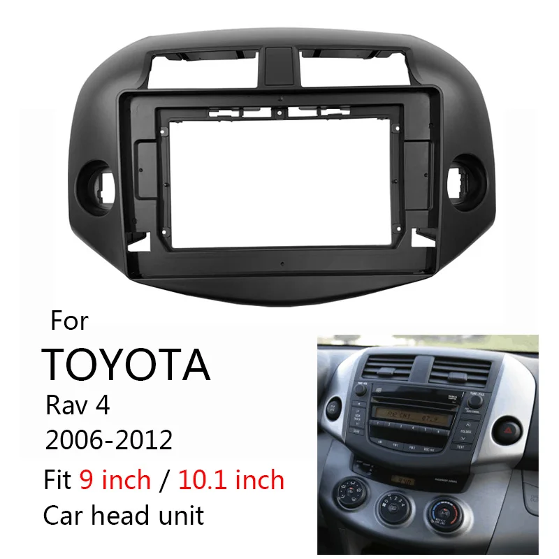 Auto Radio Fascia For TOYOTA RAV 4 2006-2012 Car Audio Stereo Install Dash Panel Mounting Frame Kit Center Console Holder