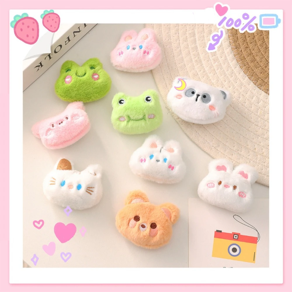 Cute Plush Brooch Accessories Frog Cartoon Clothes Badge Pins Bear Rabbit Backpacks Pendant Decoration Girl