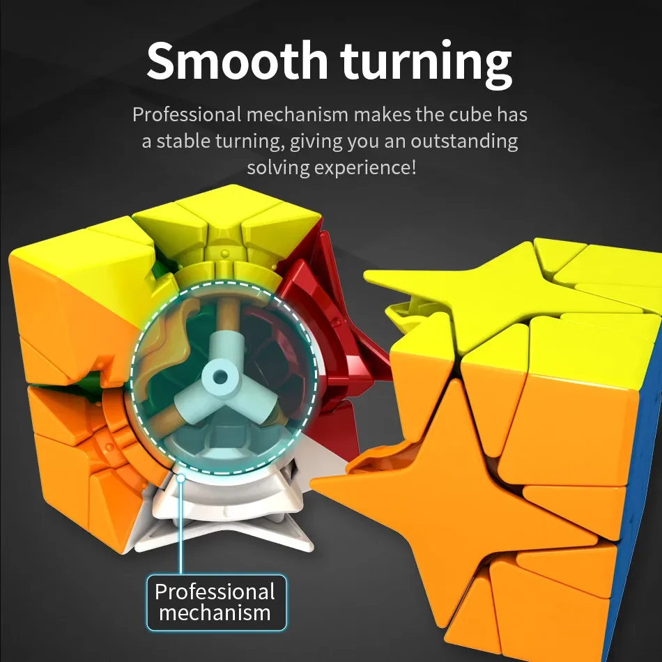 MoYu Polaris Cube MoYu Meilong Polaris Cube sin pegatinas Mofangjiaoshi rompecabezas mágico cubo juguete educativo para el aula
