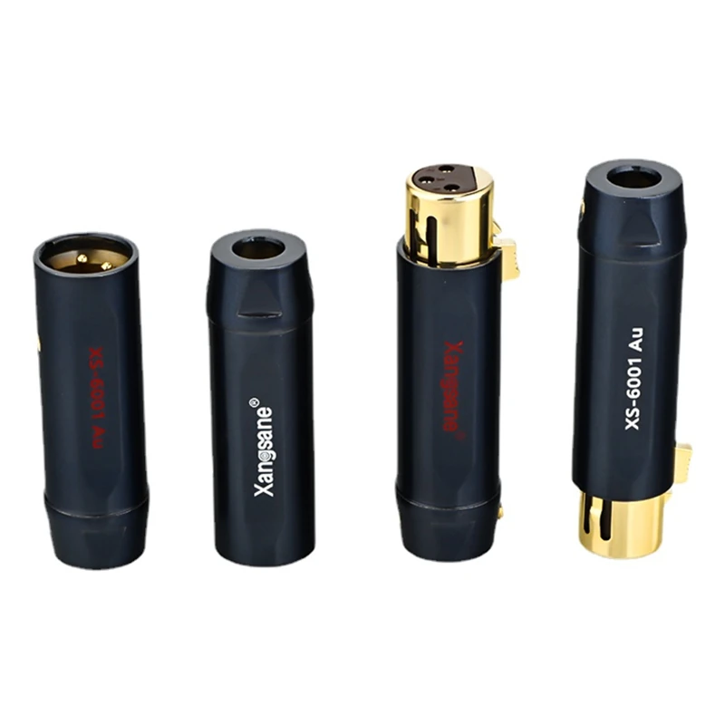 

Hi-Fi XLR-штекер Высококачественный позолоченный медный разъем 3-контактный разъем XLR для DIY аудио-адаптера балансного кабеля