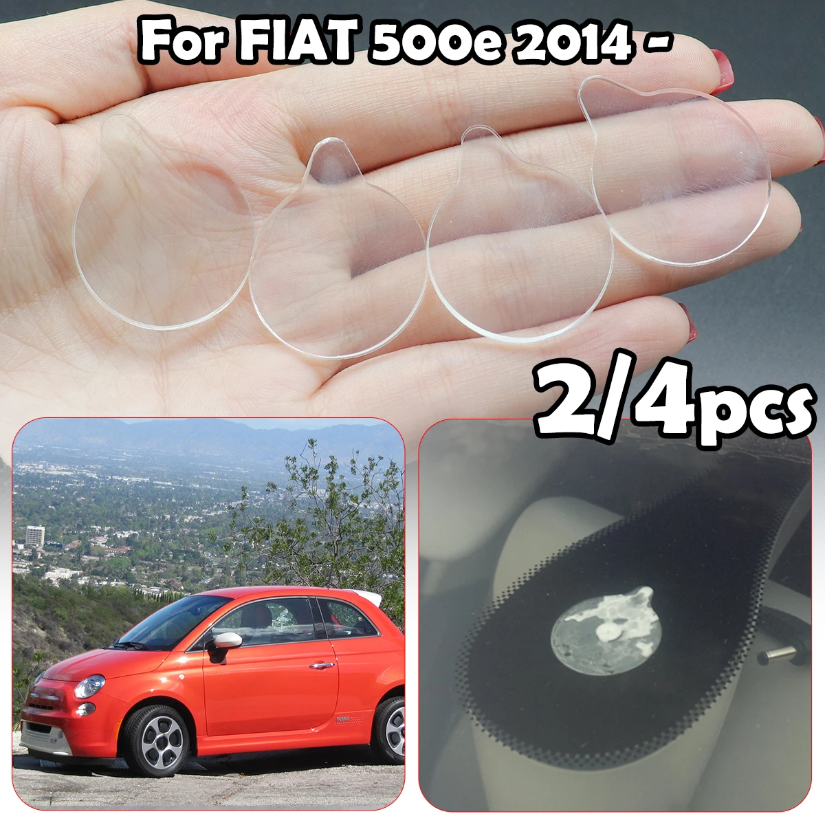 

Rain Light Sensor Gel Pad For FIAT 500e 2013 2014 - Adhesive Film Silicone Cushion Windscreen Chip Repair Kit Fix Tape 4E0955609