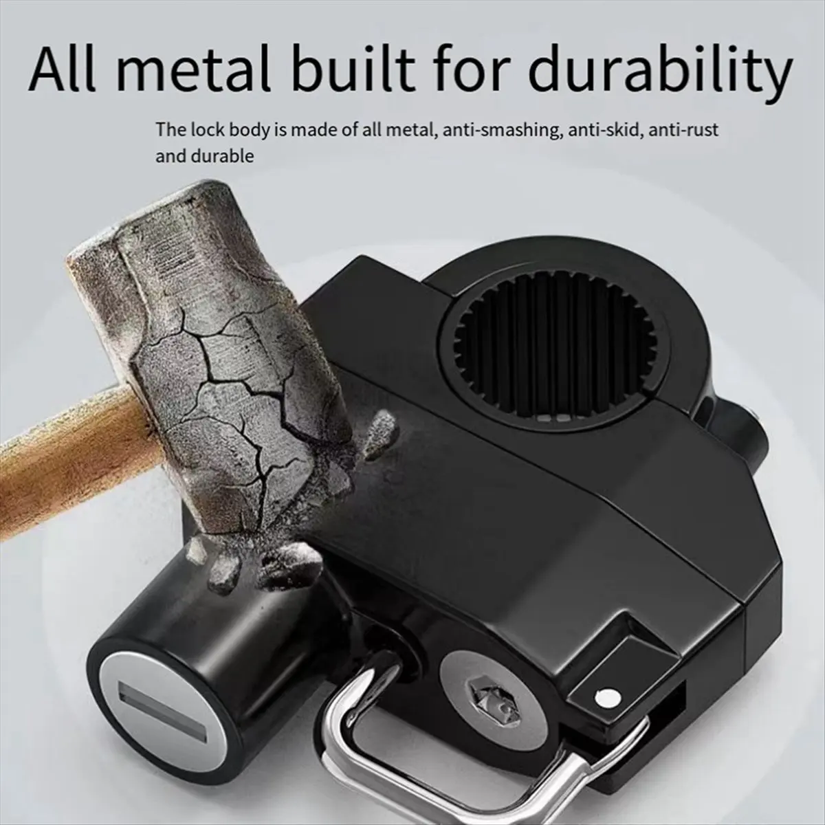 ABPF Motorcycle Helmet Lock Anti-Theft Bicycle Helmet Security Locks with Battery Car Helmet Lock