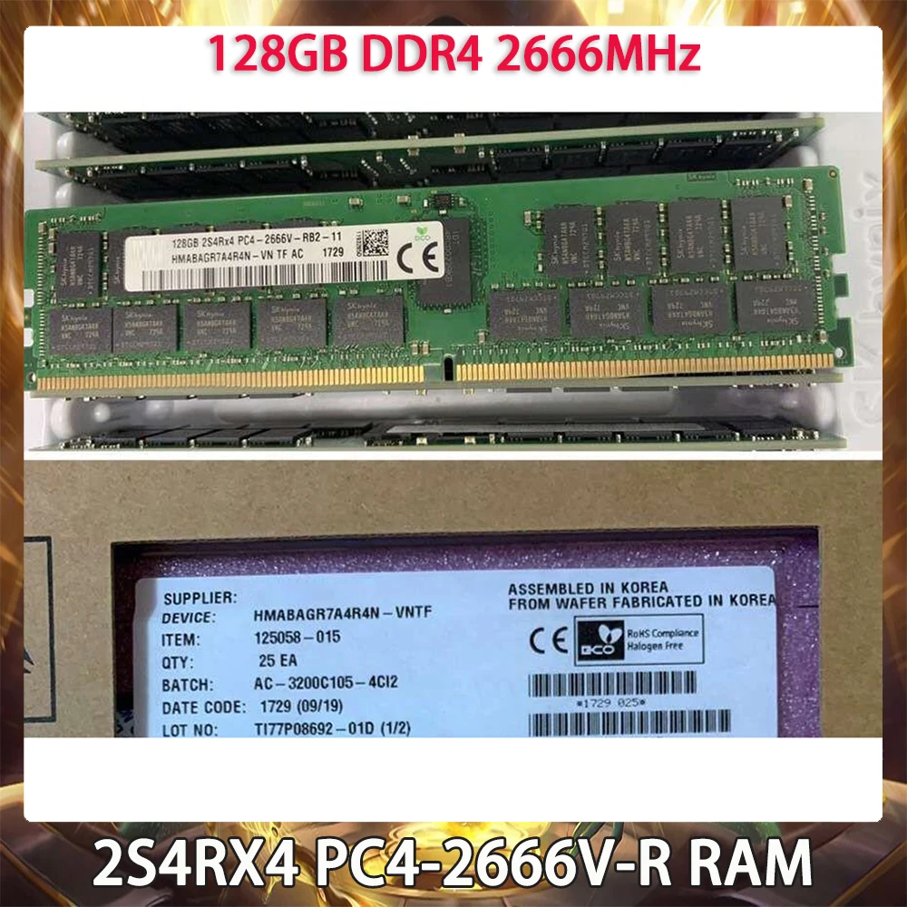 

1 Pcs For SK Hynix RAM 128GB DDR4 2666MHz 2S4RX4 PC4-2666V-R Server Memory