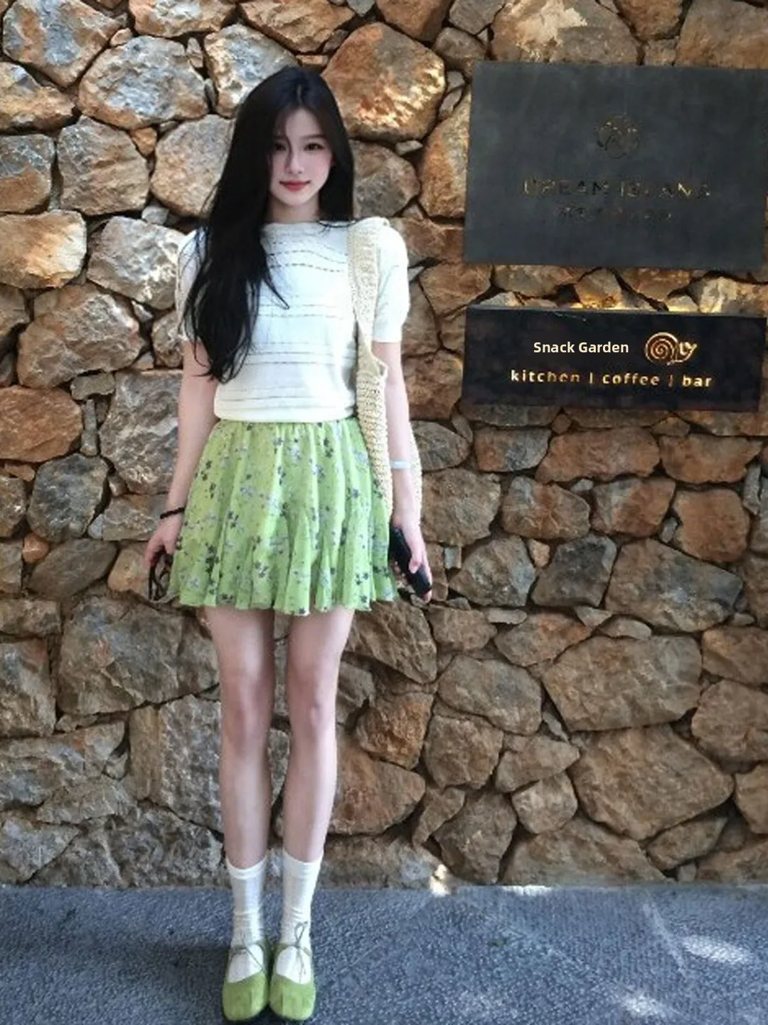 

Gentle Wind Unique Beautiful Floral Half Skirt Two Piece Set Youthful Summer 2026 Comfortable Short Sleeve T-Shirt And Skirt Set