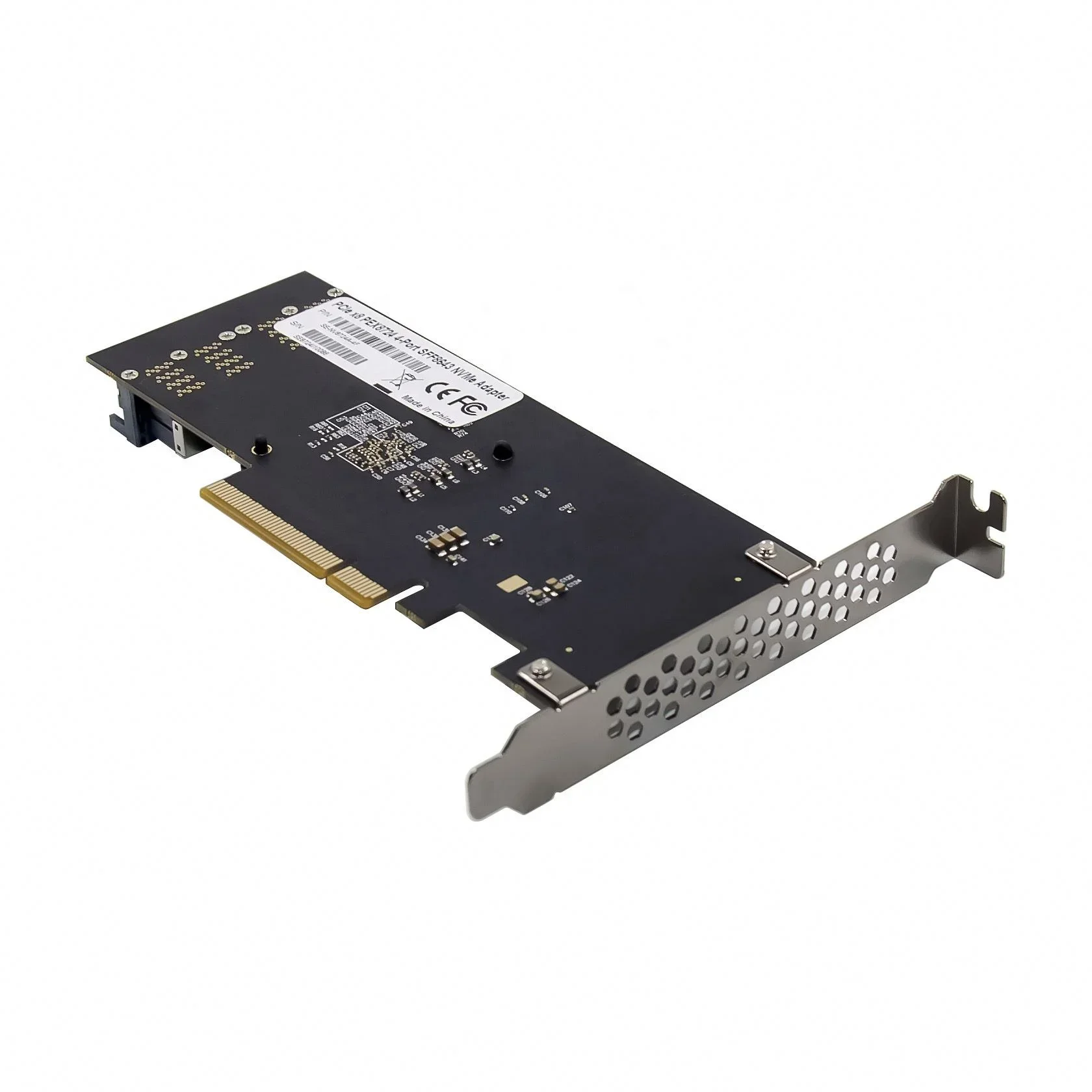 Gen 3 X8 To 4 Port U.2 Sff-8643 NVME Expansion Adapter Card With PEX8724 Chipset
