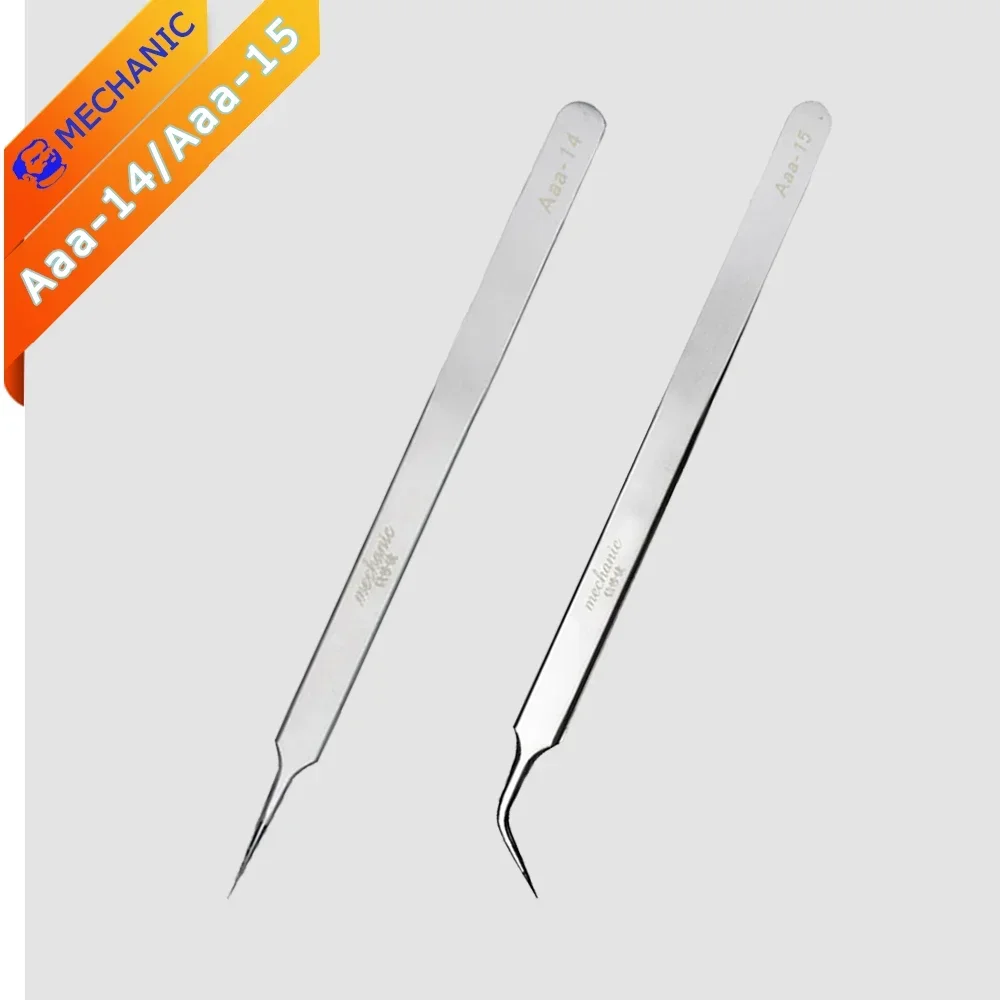 

Elbow Pointed Tweezers MECHANIC Aaa-14 Aaa-15 Lengthen Thicken Precision Stainless Steel Clip Positioning Clamping Repar Tool