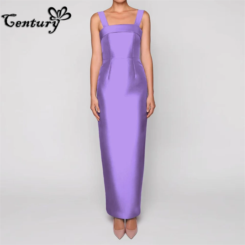 Light Purple Prom Dress Long 2024 Big Bow Sheath Simple Evening Party Gowns Formal Occasion Dresses Robe De Soiree Customized