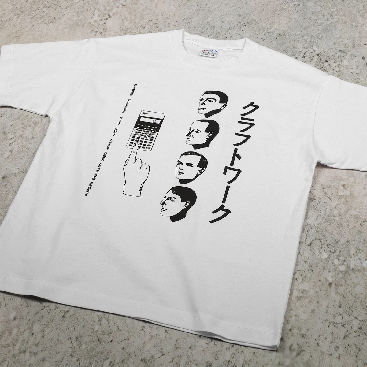 Kraftwerk T-Shirt Pocket Calculator YMO Krautrock Electronic Experimental White Cotton Men's Clothing Short Sleeve Tee Shirt