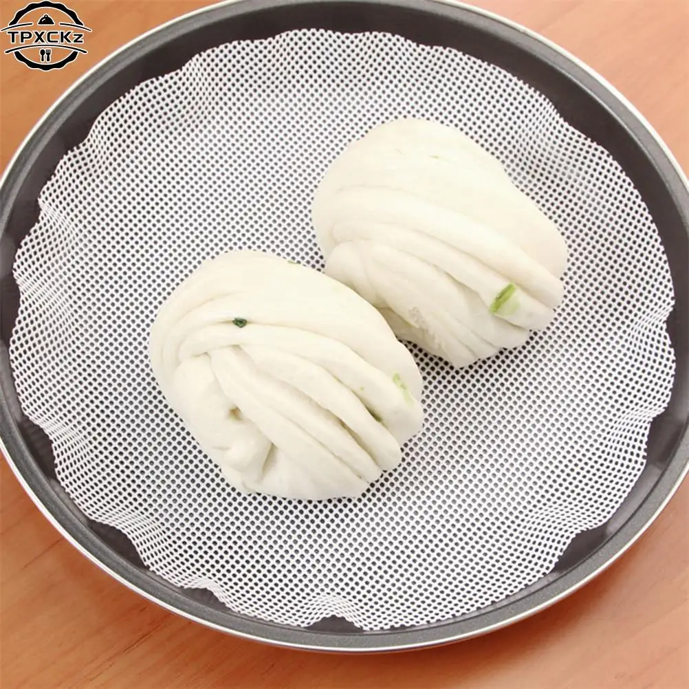 Non-Stick White Silicone Steamer Dim Sum Paper Restaurant Kitchen Under Steamers Mat Kitchen Cooking Tools Accessories