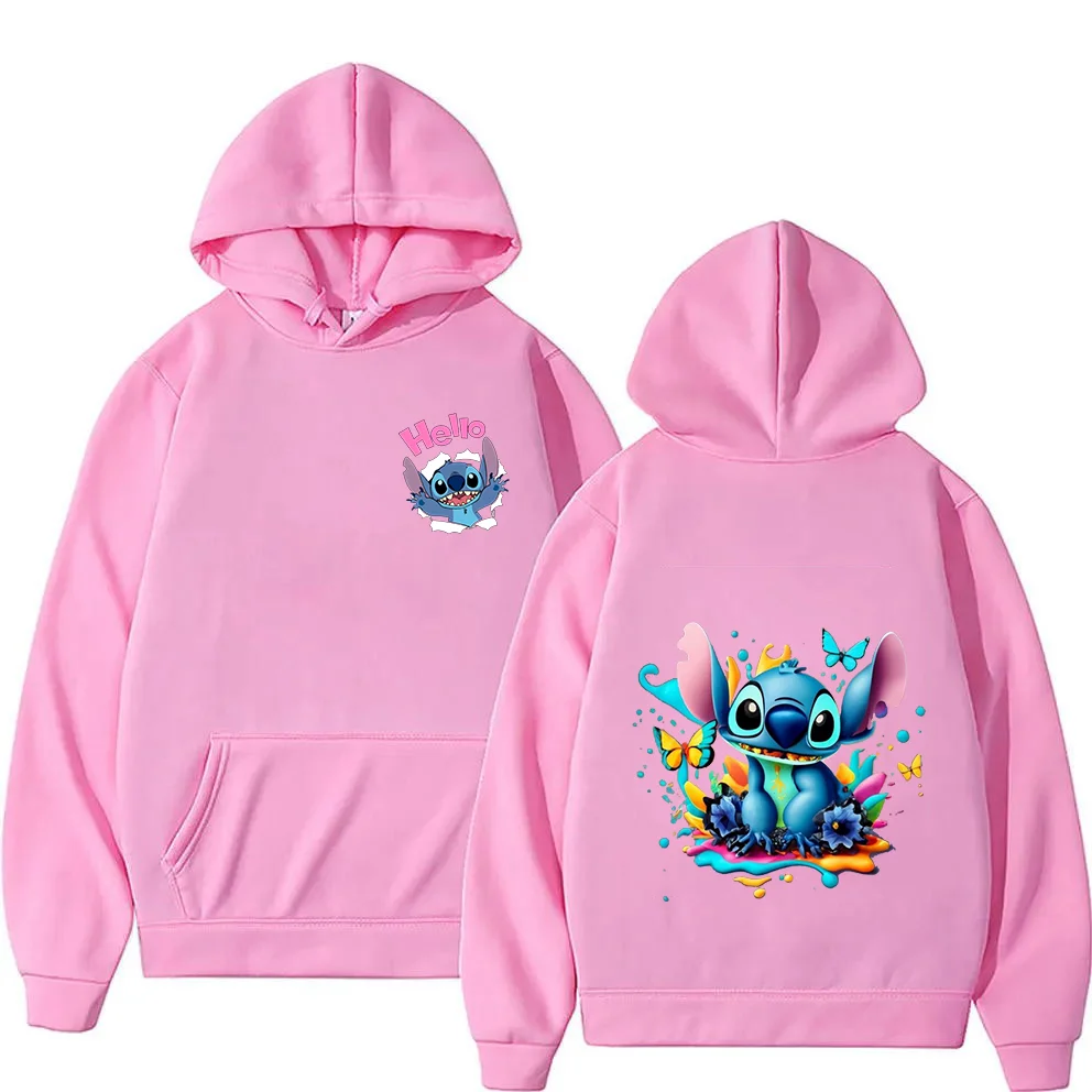 

Disney Lilo & Stitch Stitch Men Women Hoodies Casual Hip Hop Streetwear Long Sleeves Sweatshirts Boys Girls Autumn Tops Coats