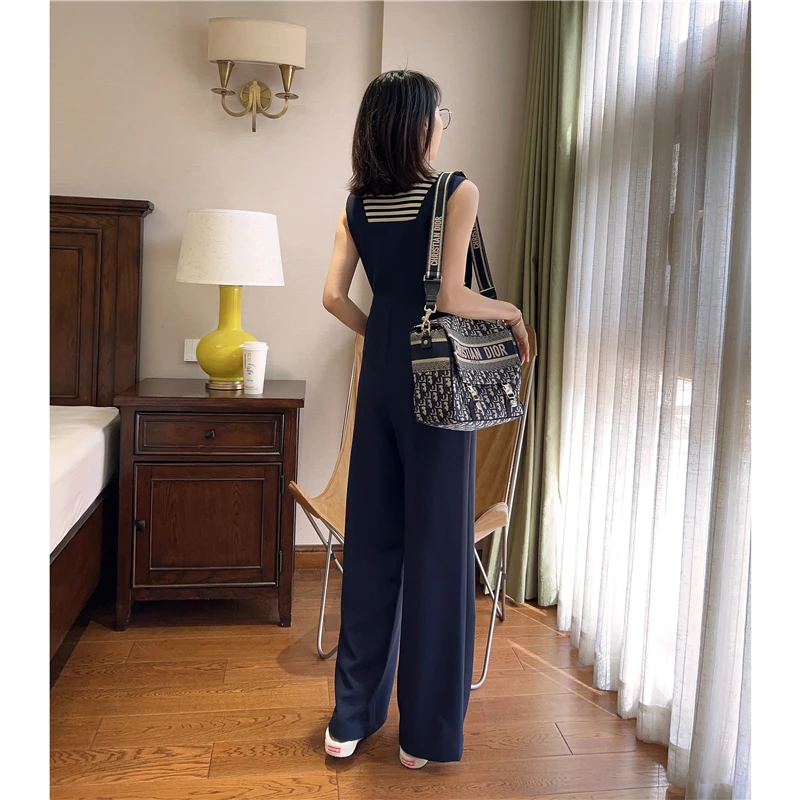 

Женские модные прямые брюки-комбинезон WTHEONE Design Sensation с высокой талией, корейский стиль, весна