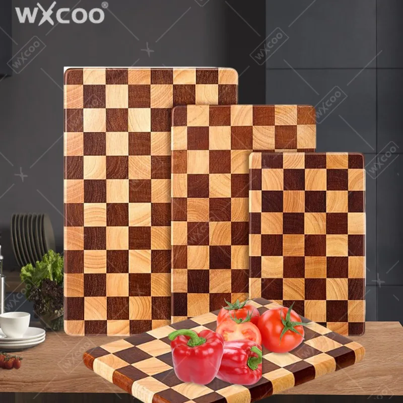 

WXCOO деревянная разделочная доска, шахматная доска, разделочные доски для кухонной стойки, разделочная доска для фруктов и овощей, гаджет