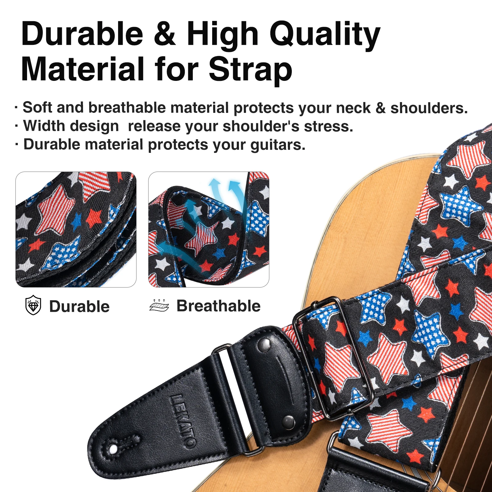 Lekato 2,5-calowy szeroki pase – Guitar Strap Padded recenzja i cena