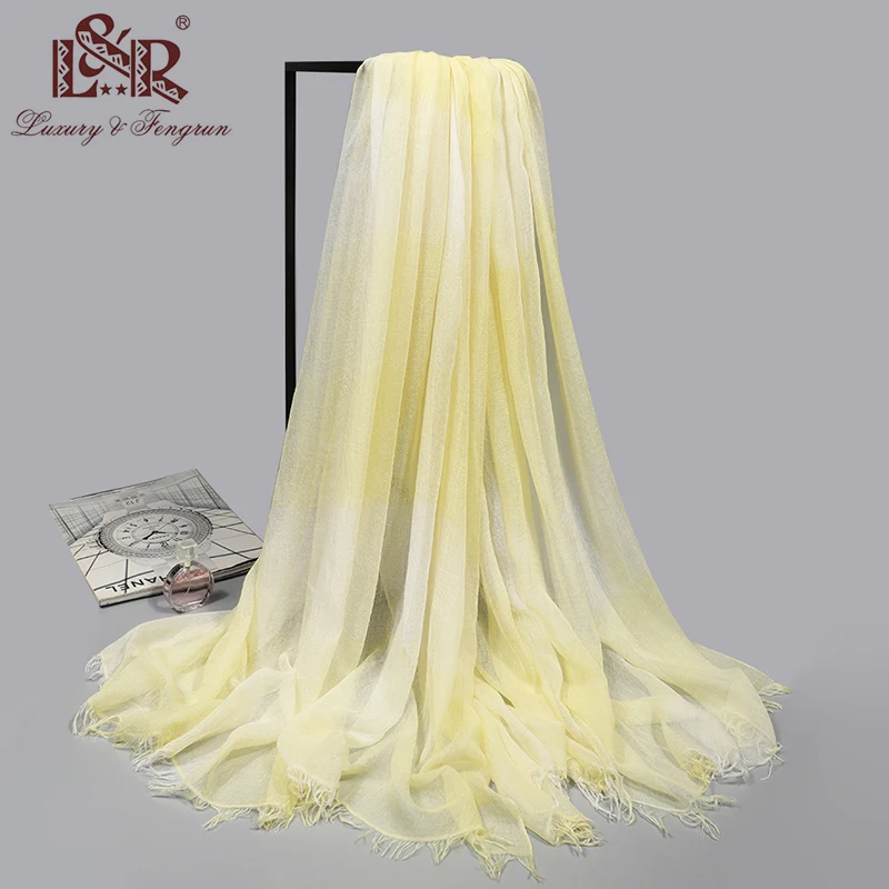 2023 Natural Spring Silk Scarf Women Scarf Big Silk Beach Cover up Pareo Foulard Femme Echarp Hijab female silk bandana Sjaal