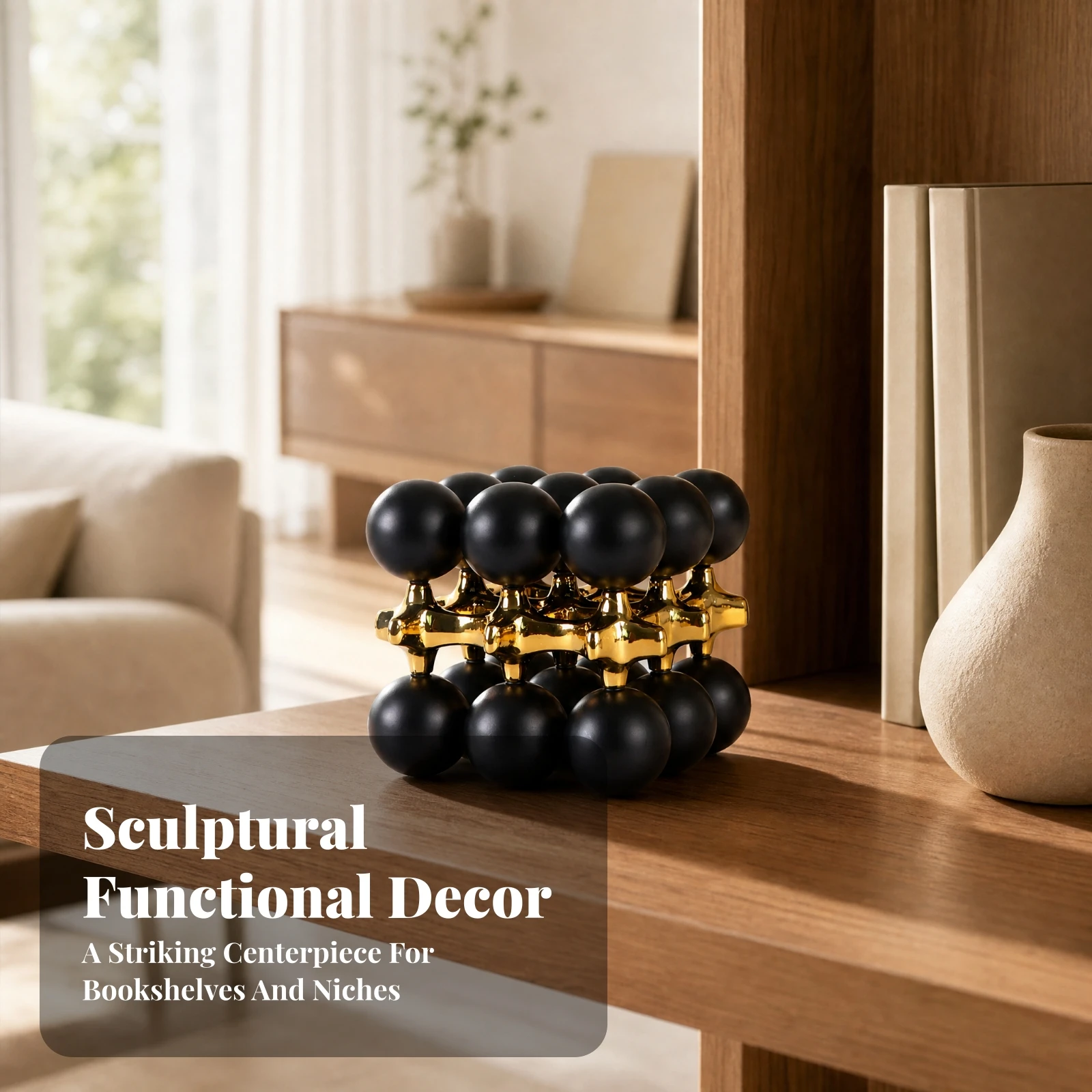 cubic-geometric-sculpture-contemporary-black-and-gold-electroplated-sculpture-metal-sphere-decor-elegant-abstract-metal-ornament