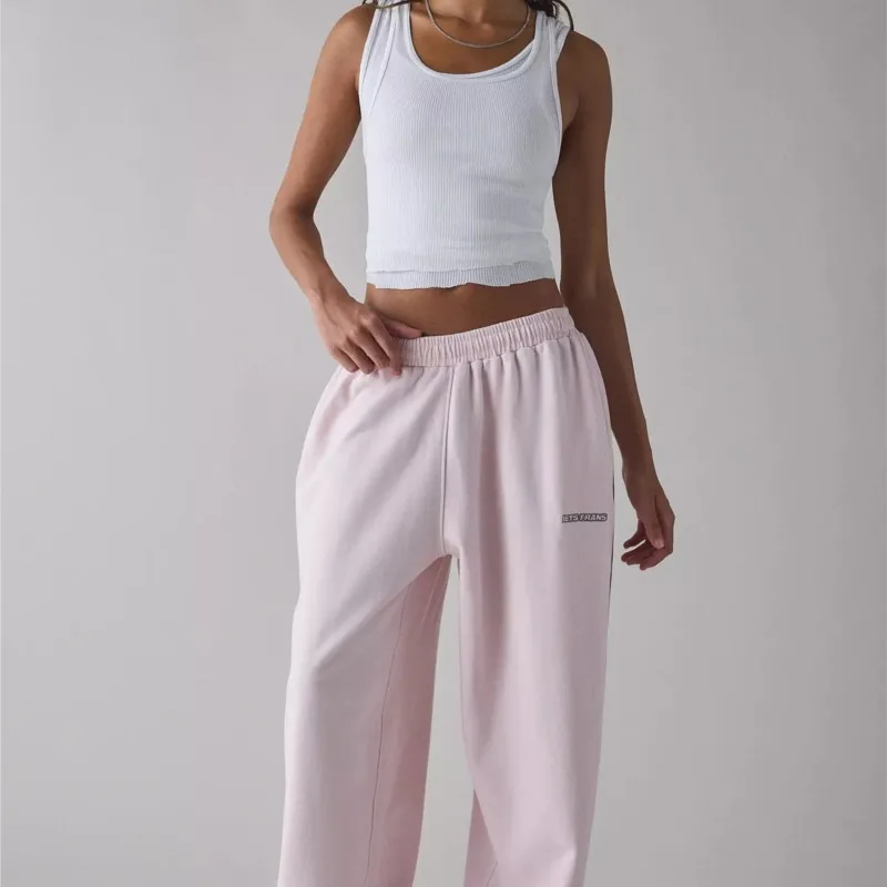 2025 autumn winter Casual pants woman clothing sports pantalones Commuting Straight trousers Homewear Solid color simple style