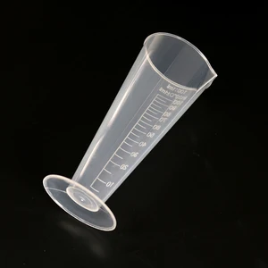 Transparentes Absolventenzylinder Laborküchenmesswerkzeugschule Lehrmaterial, konisches Accessoires, Kunststoff, 100 ml 10 Hauptverkäufe Plastikzylinder - №2
