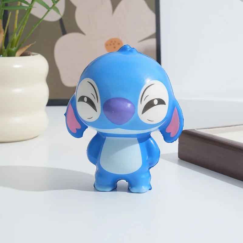 MINISO 9cm Stitch Decompression Figure Toy Model Cartoon Soft Slow Rebound Doll Cartoon Kids Figure Toy Birthday Christmas Gift